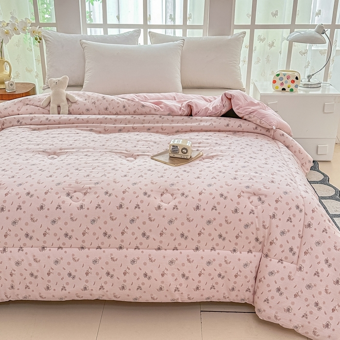 91家纺网 家纺一手货源 找家纺 好欣怡家纺 2026新款110克云柔棉被子50%新疆棉花夏被冬被被芯直播首选（含检测报告） 甜茶-冬被