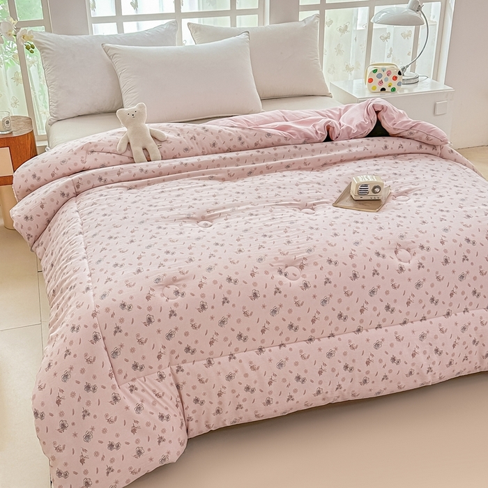 91家纺网 家纺一手货源 找家纺 好欣怡家纺 2026新款110克云柔棉被子50%新疆棉花夏被冬被被芯直播首选（含检测报告） 甜茶-冬被