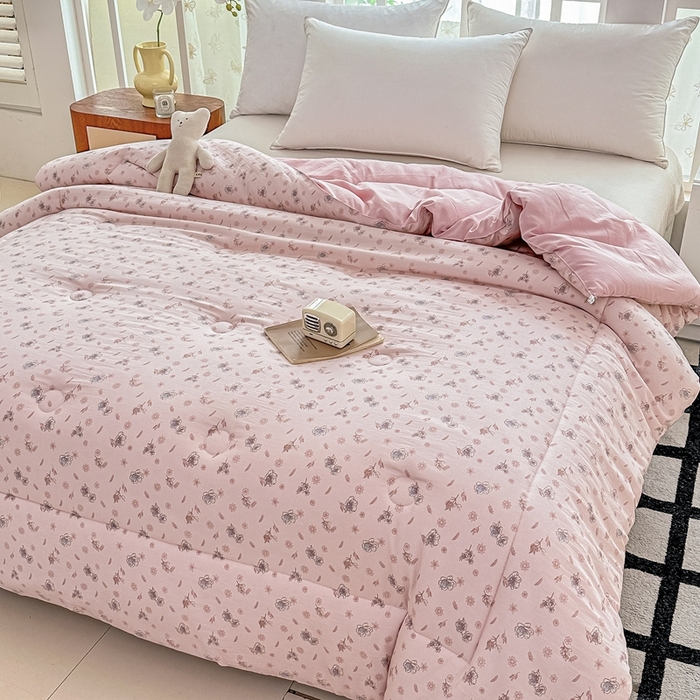 91家纺网 家纺一手货源 找家纺 好欣怡家纺 2026新款110克云柔棉被子50%新疆棉花夏被冬被被芯直播首选（含检测报告） 甜茶-冬被