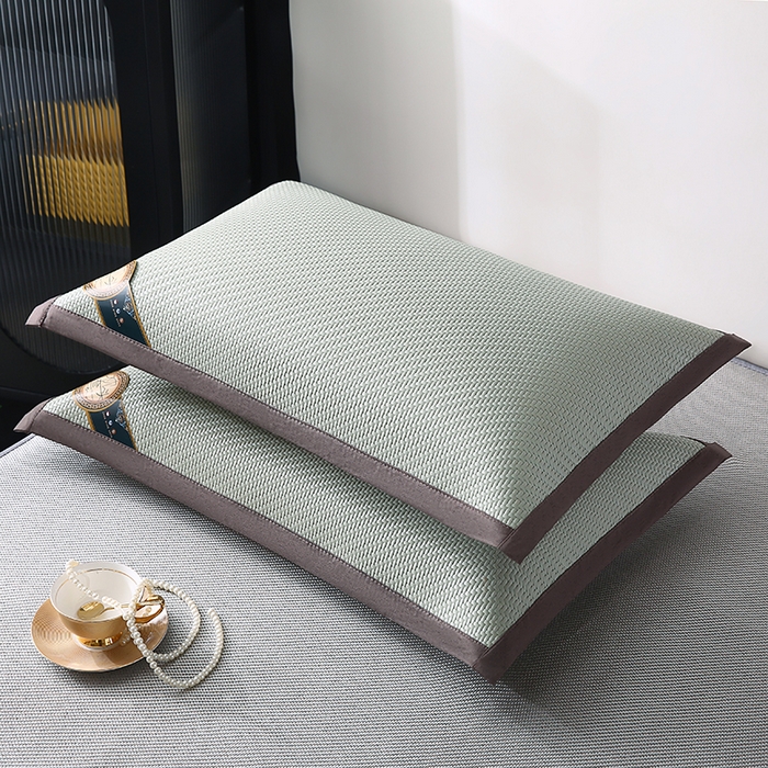 91家纺网 家纺一手货源 找家纺 小牛席业 2026新款角标-PE冷感霸王藤夏凉枕套单件枕套单品单枕套系列（压花款） 抹茶(压花款)