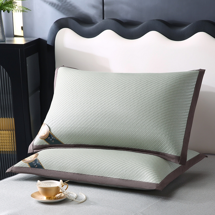 91家纺网 家纺一手货源 找家纺 小牛席业 2026新款角标-PE冷感霸王藤夏凉枕套单件枕套单品单枕套系列（压花款） 抹茶(压花款)