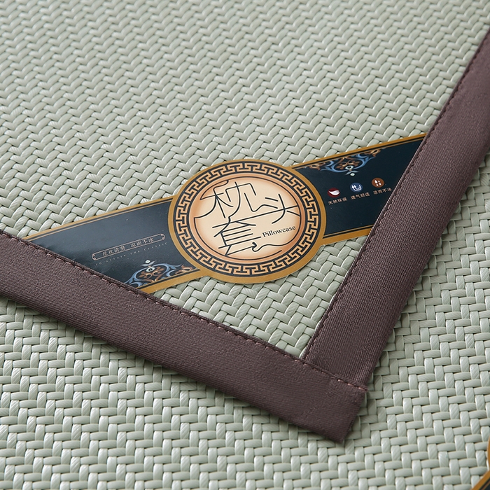 91家纺网 家纺一手货源 找家纺 小牛席业 2026新款角标-PE冷感霸王藤夏凉枕套单件枕套单品单枕套系列（压花款） 抹茶(压花款)