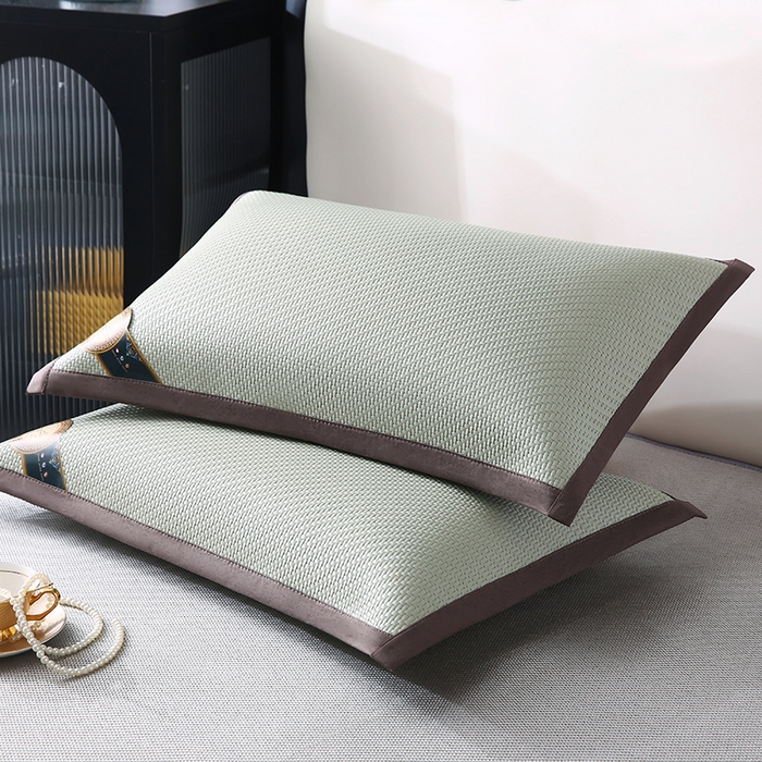 91家纺网 家纺一手货源 找家纺 小牛席业 2026新款角标-PE冷感霸王藤夏凉枕套单件枕套单品单枕套系列（压花款） 抹茶(压花款)
