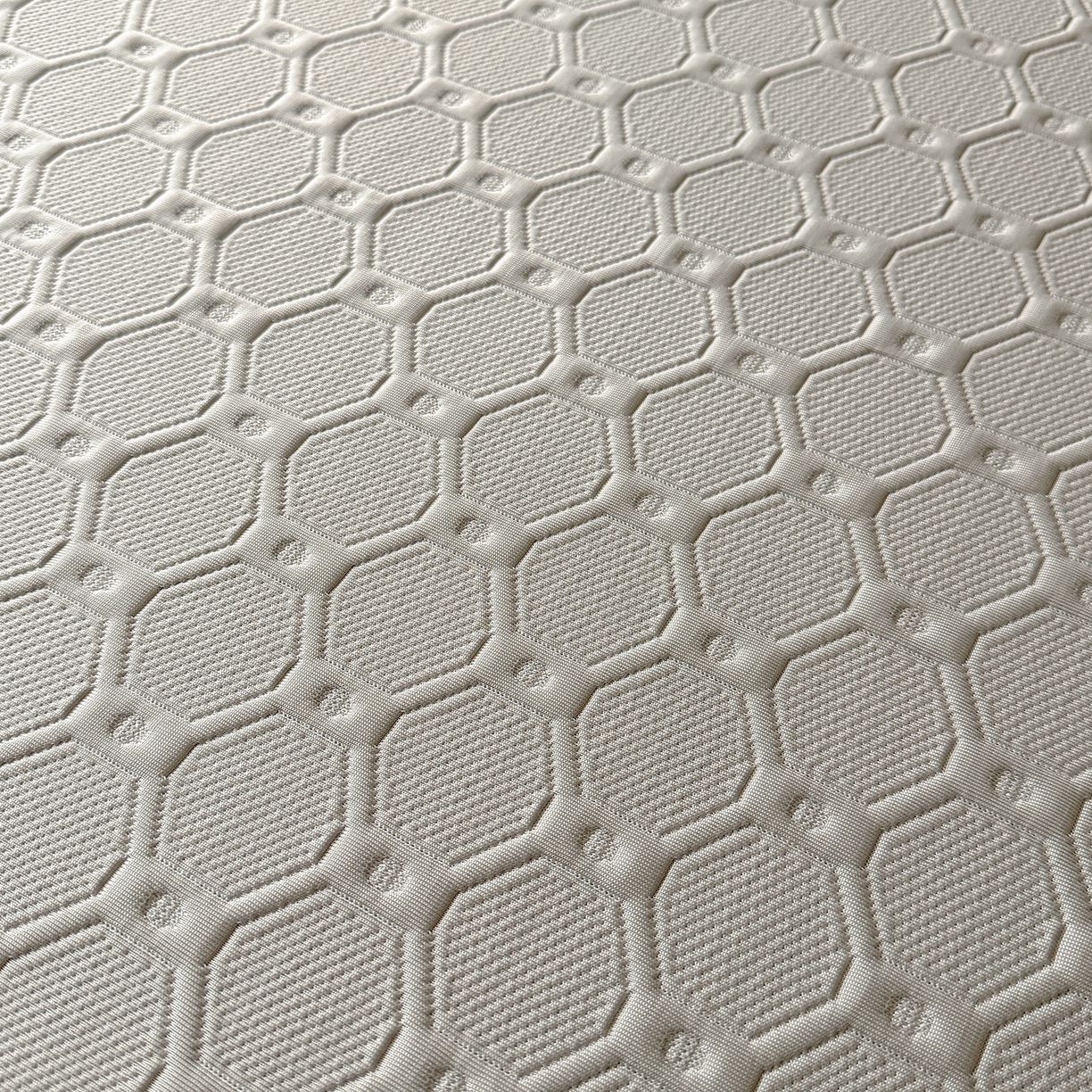 91家纺网 家纺一手货源 找家纺 居易简 2026新款刺绣实拍爆款凉豆豆凉席100%PE乙伦绣花可水洗床席席子-床席款 菱格  冰浅灰