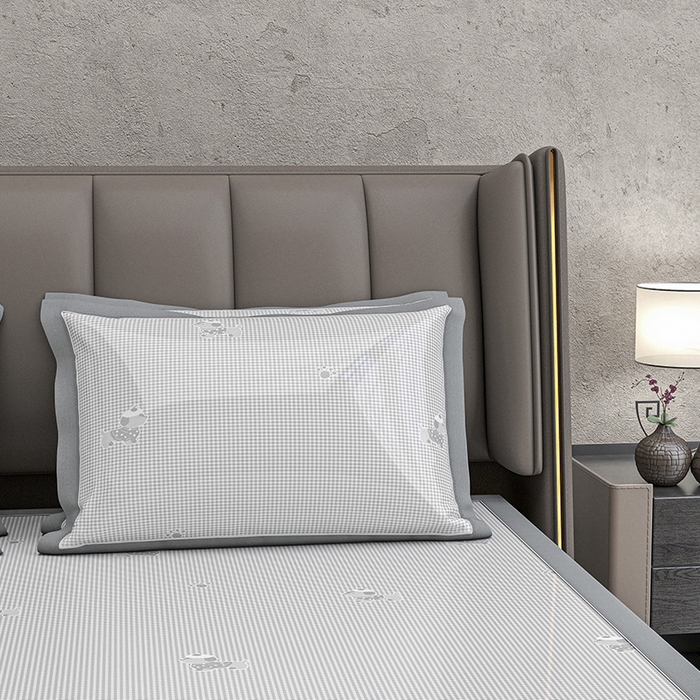 91家纺网 家纺一手货源 找家纺 （总）小牛席业 2026新款【建模风格】双PE高凉感-腊肠狗格纹提花冰丝席平铺款凉席席子藤席冰藤席