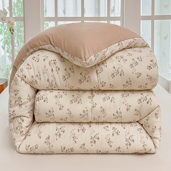 好欣怡家纺 2026新款110克云柔棉被子50%新疆棉花夏被冬被被芯直播首选（含检测报告） 碧叶粉黛-冬被