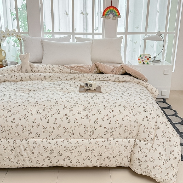 91家纺网 家纺一手货源 找家纺 好欣怡家纺 2026新款110克云柔棉被子50%新疆棉花夏被冬被被芯直播首选（含检测报告） 碧叶粉黛-冬被