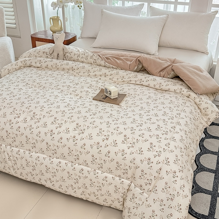 91家纺网 家纺一手货源 找家纺 好欣怡家纺 2026新款110克云柔棉被子50%新疆棉花夏被冬被被芯直播首选（含检测报告） 碧叶粉黛-冬被