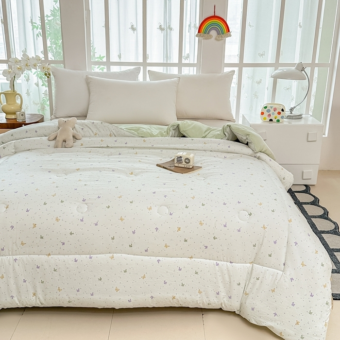 91家纺网 家纺一手货源 找家纺 好欣怡家纺 2026新款110克云柔棉被子50%新疆棉花夏被冬被被芯直播首选（含检测报告） 蝶恋-冬被