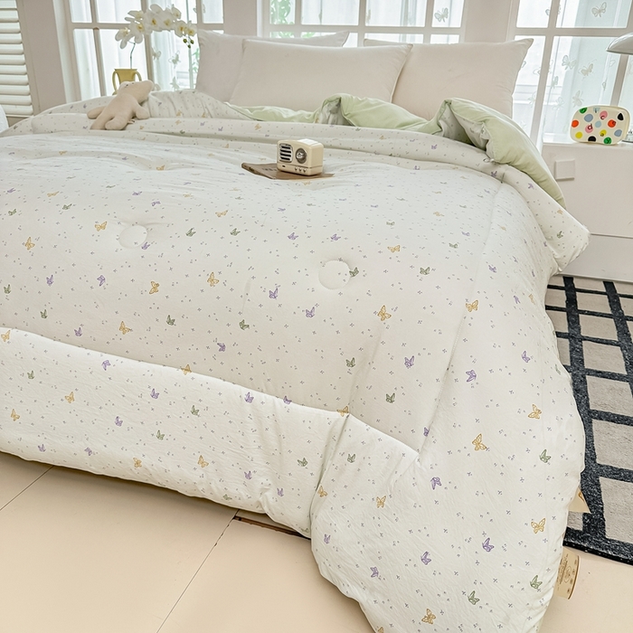 91家纺网 家纺一手货源 找家纺 好欣怡家纺 2026新款110克云柔棉被子50%新疆棉花夏被冬被被芯直播首选（含检测报告） 蝶恋-冬被