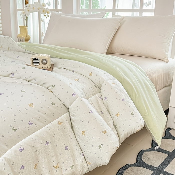 91家纺网 家纺一手货源 找家纺 好欣怡家纺 2026新款110克云柔棉被子50%新疆棉花夏被冬被被芯直播首选（含检测报告） 蝶恋-冬被