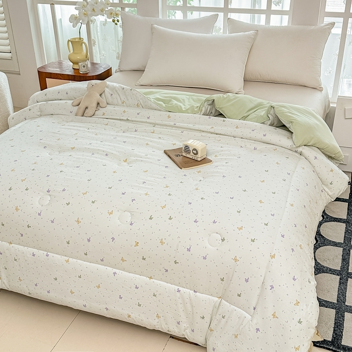 91家纺网 家纺一手货源 找家纺 好欣怡家纺 2026新款110克云柔棉被子50%新疆棉花夏被冬被被芯直播首选（含检测报告） 蝶恋-冬被