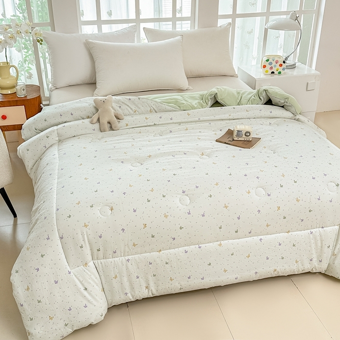 91家纺网 家纺一手货源 找家纺 好欣怡家纺 2026新款110克云柔棉被子50%新疆棉花夏被冬被被芯直播首选（含检测报告） 蝶恋-冬被