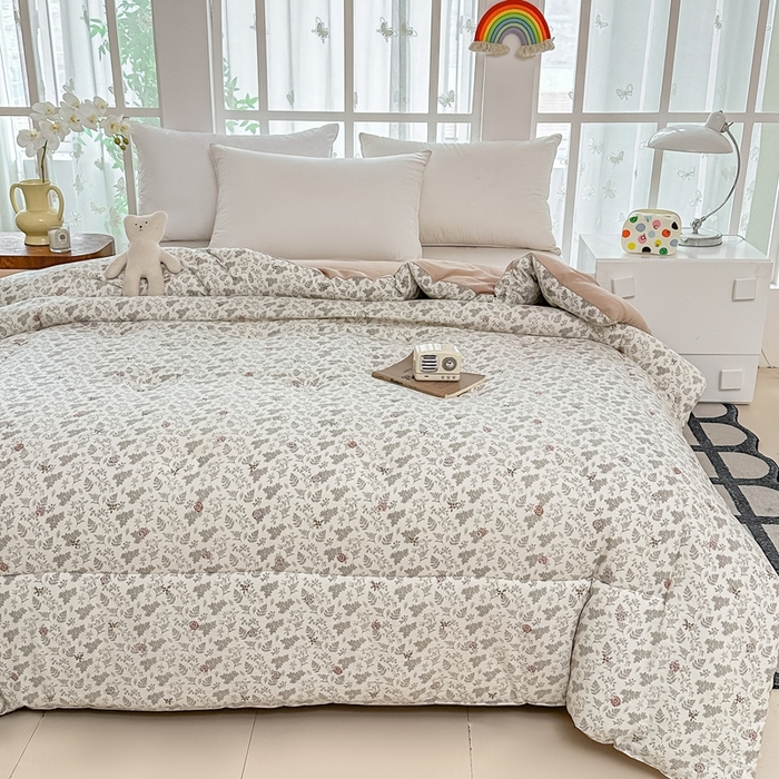 91家纺网 家纺一手货源 找家纺 好欣怡家纺 2026新款110克云柔棉被子50%新疆棉花夏被冬被被芯直播首选（含检测报告） 花间物语-冬被