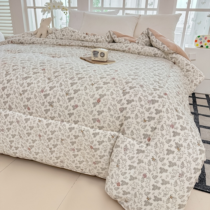 91家纺网 家纺一手货源 找家纺 好欣怡家纺 2026新款110克云柔棉被子50%新疆棉花夏被冬被被芯直播首选（含检测报告） 花间物语-冬被