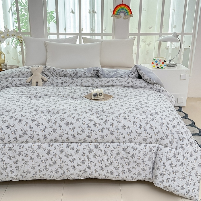 91家纺网 家纺一手货源 找家纺 好欣怡家纺 2026新款110克云柔棉被子50%新疆棉花夏被冬被被芯直播首选（含检测报告） 花町-冬被