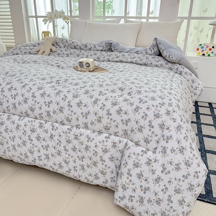 91家纺网 家纺一手货源 找家纺 好欣怡家纺 2026新款110克云柔棉被子50%新疆棉花夏被冬被被芯直播首选（含检测报告） 花町-冬被