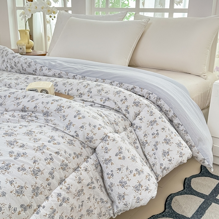 91家纺网 家纺一手货源 找家纺 好欣怡家纺 2026新款110克云柔棉被子50%新疆棉花夏被冬被被芯直播首选（含检测报告） 花町-冬被