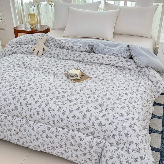 91家纺网 家纺一手货源 找家纺 好欣怡家纺 2026新款110克云柔棉被子50%新疆棉花夏被冬被被芯直播首选（含检测报告） 花町-冬被