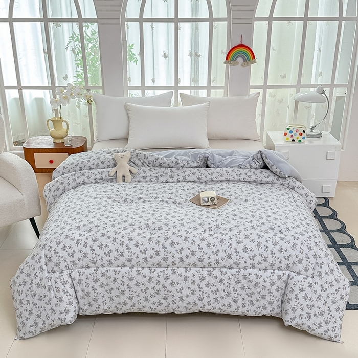 91家纺网 家纺一手货源 找家纺 好欣怡家纺 2026新款110克云柔棉被子50%新疆棉花夏被冬被被芯直播首选（含检测报告） 花町-冬被