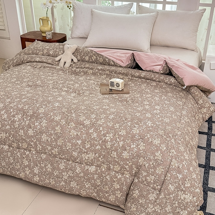 91家纺网 家纺一手货源 找家纺 好欣怡家纺 2026新款110克云柔棉被子50%新疆棉花夏被冬被被芯直播首选（含检测报告） 花漾-冬被