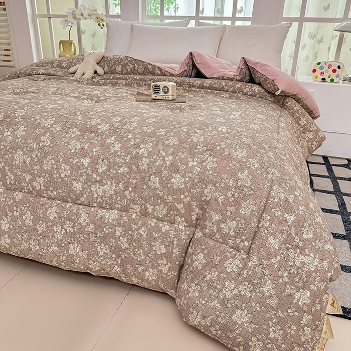 91家纺网 家纺一手货源 找家纺 好欣怡家纺 2026新款110克云柔棉被子50%新疆棉花夏被冬被被芯直播首选（含检测报告） 花漾-冬被