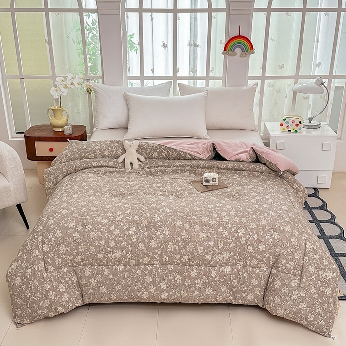 91家纺网 家纺一手货源 找家纺 好欣怡家纺 2026新款110克云柔棉被子50%新疆棉花夏被冬被被芯直播首选（含检测报告） 花漾-冬被