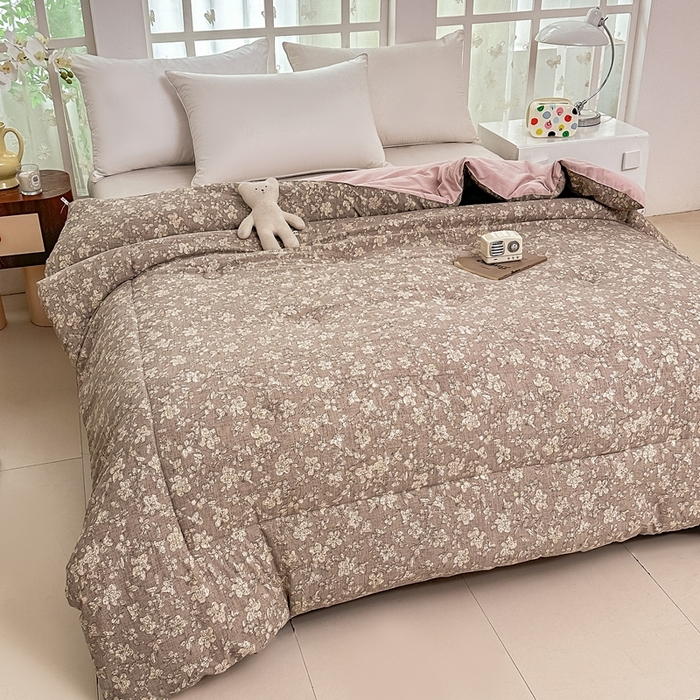 91家纺网 家纺一手货源 找家纺 好欣怡家纺 2026新款110克云柔棉被子50%新疆棉花夏被冬被被芯直播首选（含检测报告） 花漾-冬被