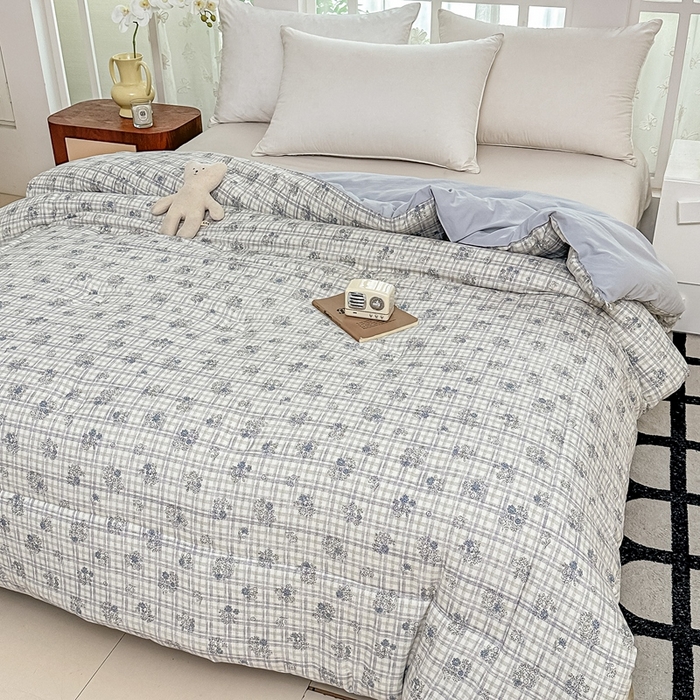 91家纺网 家纺一手货源 找家纺 好欣怡家纺 2026新款110克云柔棉被子50%新疆棉花夏被冬被被芯直播首选（含检测报告） 铃兰花-冬被