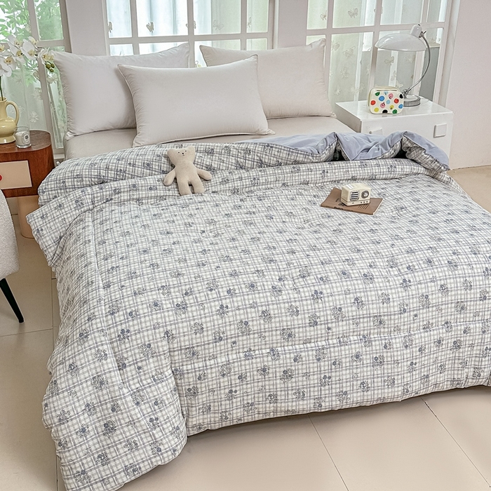 91家纺网 家纺一手货源 找家纺 好欣怡家纺 2026新款110克云柔棉被子50%新疆棉花夏被冬被被芯直播首选（含检测报告） 铃兰花-冬被