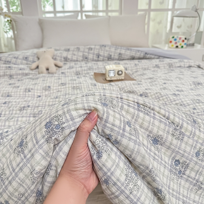 91家纺网 家纺一手货源 找家纺 好欣怡家纺 2026新款110克云柔棉被子50%新疆棉花夏被冬被被芯直播首选（含检测报告） 铃兰花-冬被