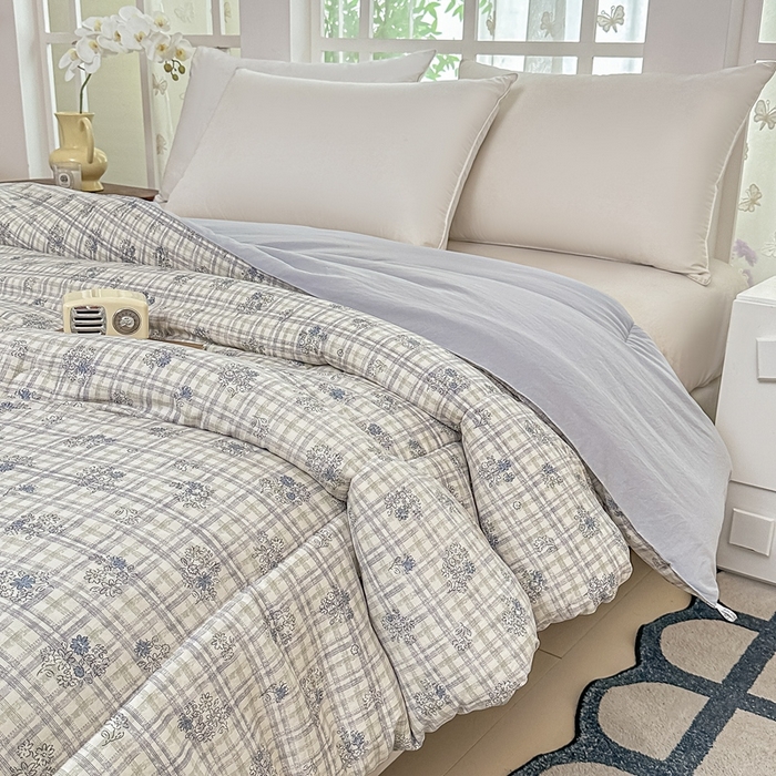 91家纺网 家纺一手货源 找家纺 好欣怡家纺 2026新款110克云柔棉被子50%新疆棉花夏被冬被被芯直播首选（含检测报告） 铃兰花-冬被