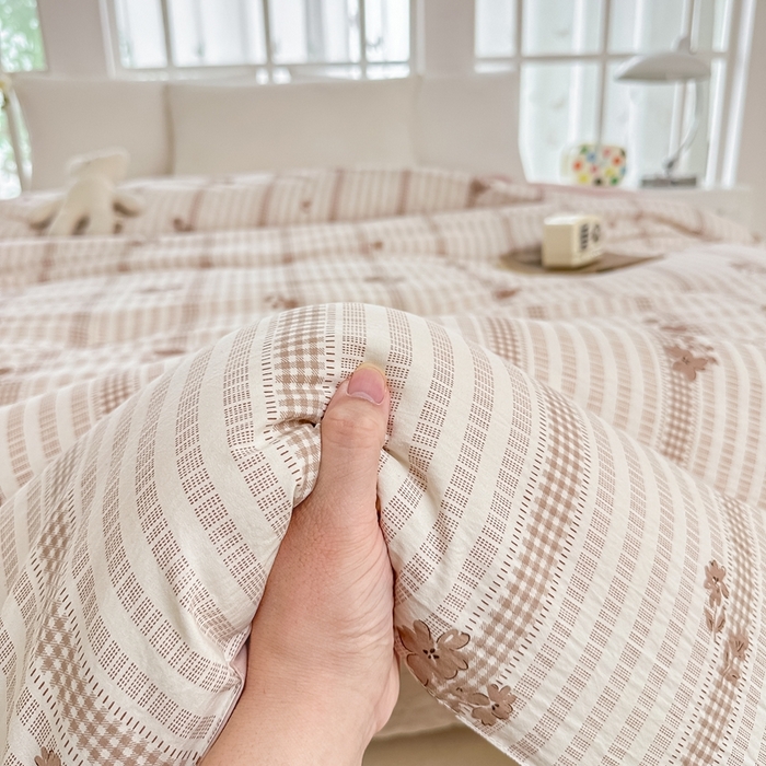 91家纺网 家纺一手货源 找家纺 好欣怡家纺 2026新款110克云柔棉被子50%新疆棉花夏被冬被被芯直播首选（含检测报告） 甜静-冬被