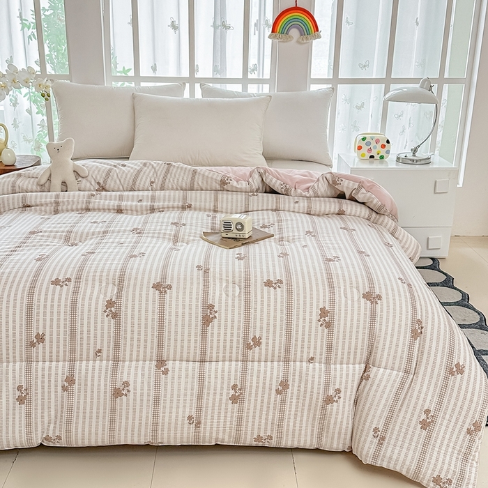 91家纺网 家纺一手货源 找家纺 好欣怡家纺 2026新款110克云柔棉被子50%新疆棉花夏被冬被被芯直播首选（含检测报告） 甜静-冬被