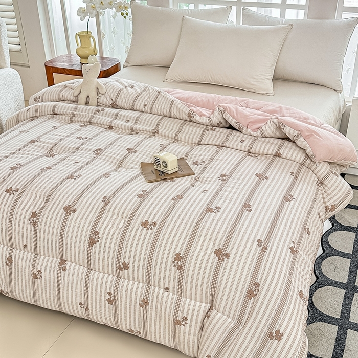 91家纺网 家纺一手货源 找家纺 好欣怡家纺 2026新款110克云柔棉被子50%新疆棉花夏被冬被被芯直播首选（含检测报告） 甜静-冬被