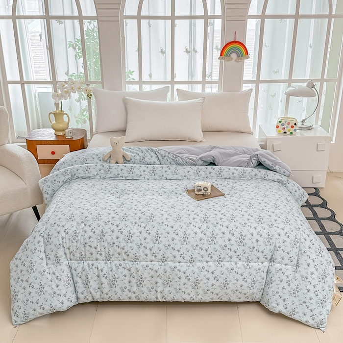 91家纺网 家纺一手货源 找家纺 好欣怡家纺 2026新款110克云柔棉被子50%新疆棉花夏被冬被被芯直播首选（含检测报告） 云裳花语-冬被