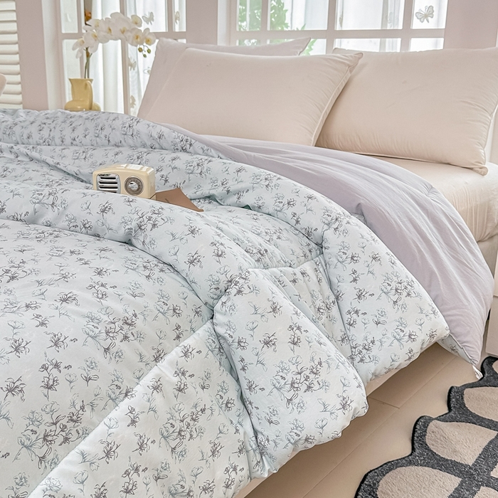 91家纺网 家纺一手货源 找家纺 好欣怡家纺 2026新款110克云柔棉被子50%新疆棉花夏被冬被被芯直播首选（含检测报告） 云裳花语-冬被