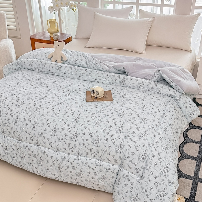 91家纺网 家纺一手货源 找家纺 好欣怡家纺 2026新款110克云柔棉被子50%新疆棉花夏被冬被被芯直播首选（含检测报告） 云裳花语-冬被