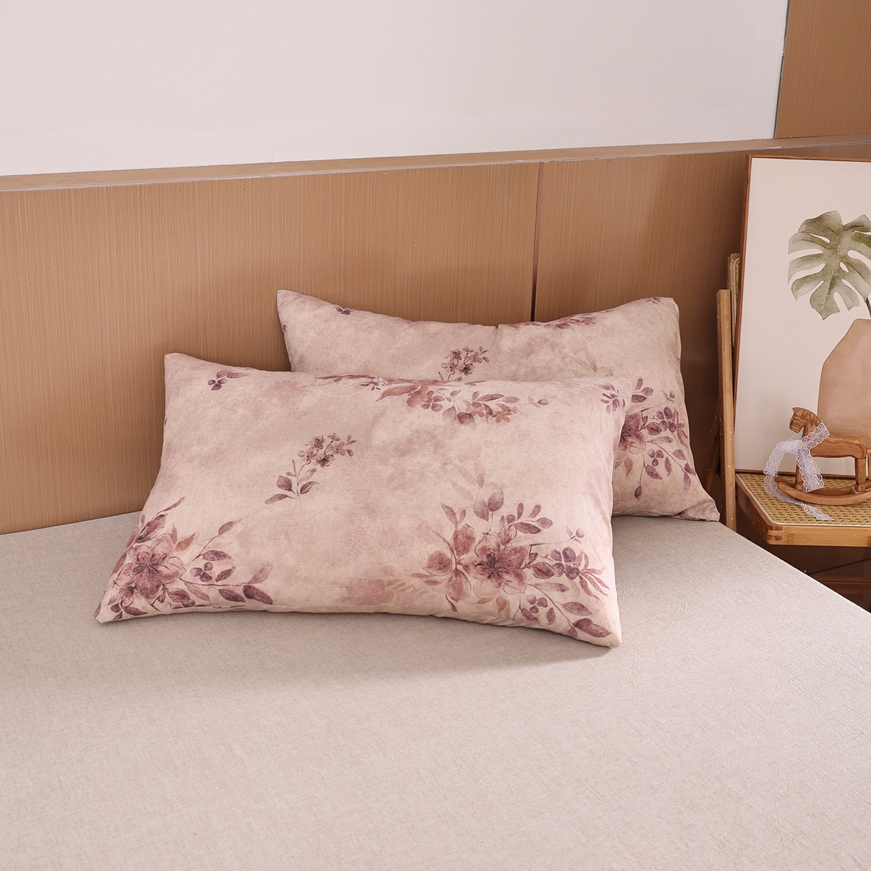 91家纺网 家纺一手货源 找家纺 尊妙被业 2026新款全棉亚麻夏被100%新疆棉夏被四件套印花款 木兰辞-红