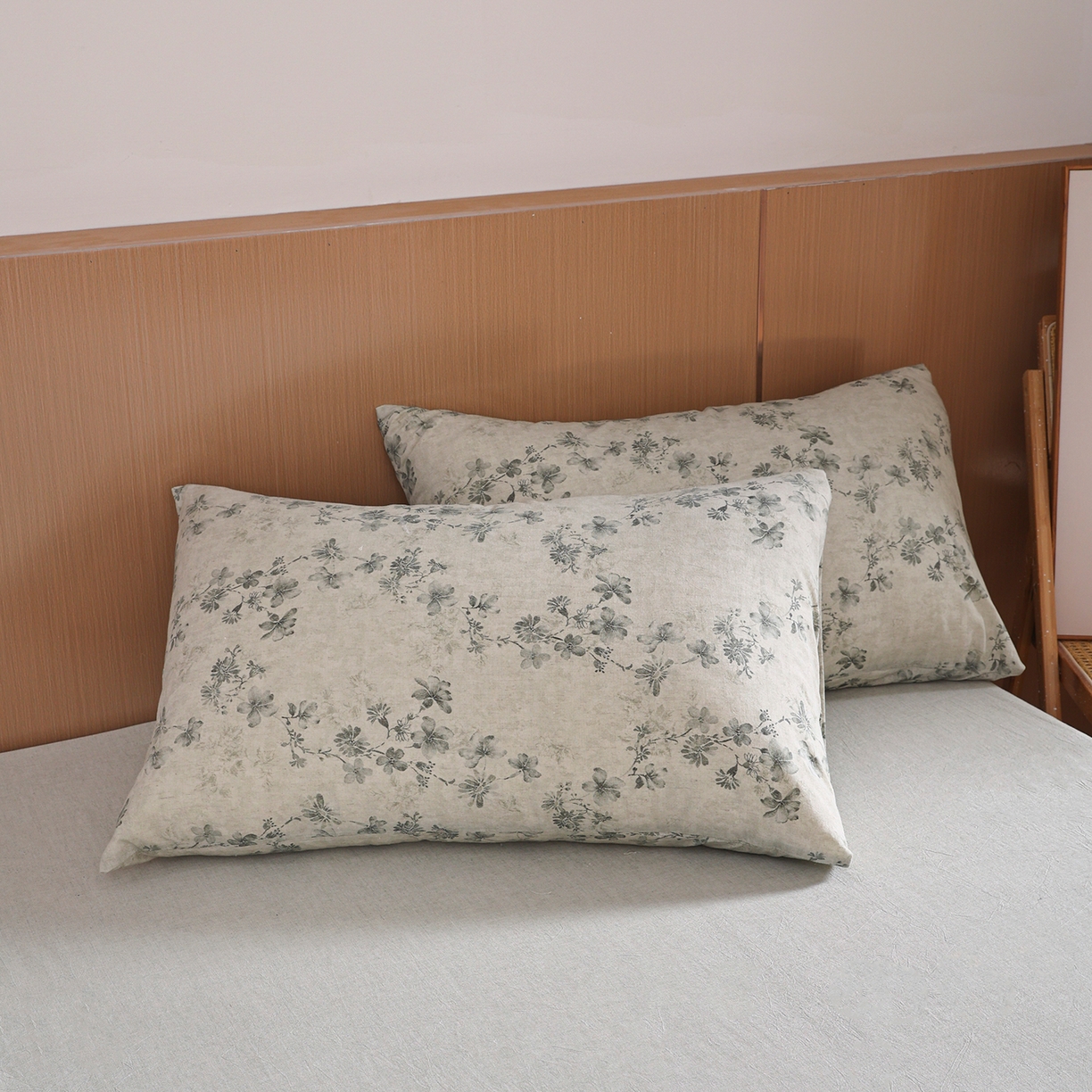 91家纺网 家纺一手货源 找家纺 尊妙被业 2026新款全棉亚麻夏被100%新疆棉夏被四件套印花款 映雪-绿