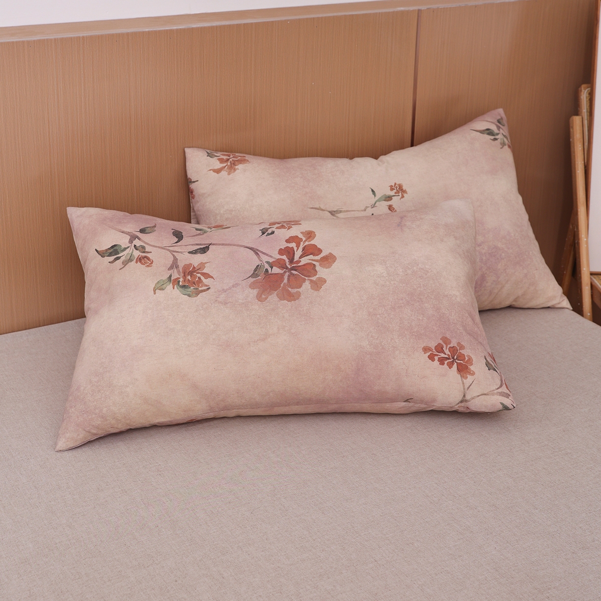 91家纺网 家纺一手货源 找家纺 尊妙被业 2026新款全棉亚麻夏被100%新疆棉夏被四件套印花款 芙香漫野-黄