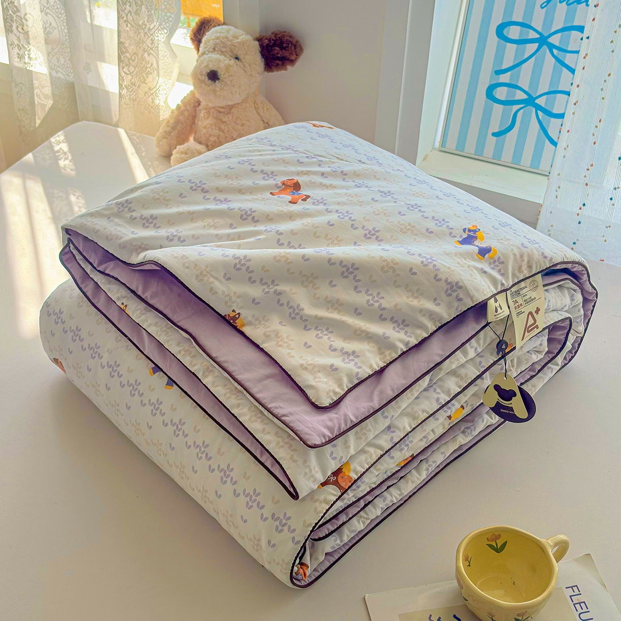 91家纺网 家纺一手货源 找家纺 宜梦家居 2026新款水洗棉皱皱纱夏被夏凉被空调被 马到成功