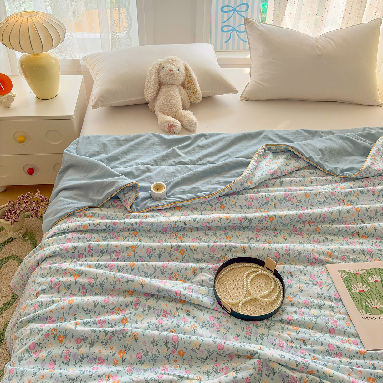 91家纺网 家纺一手货源 找家纺 （总）宜梦家居 2026新款水洗棉皱皱纱夏被夏凉被空调被