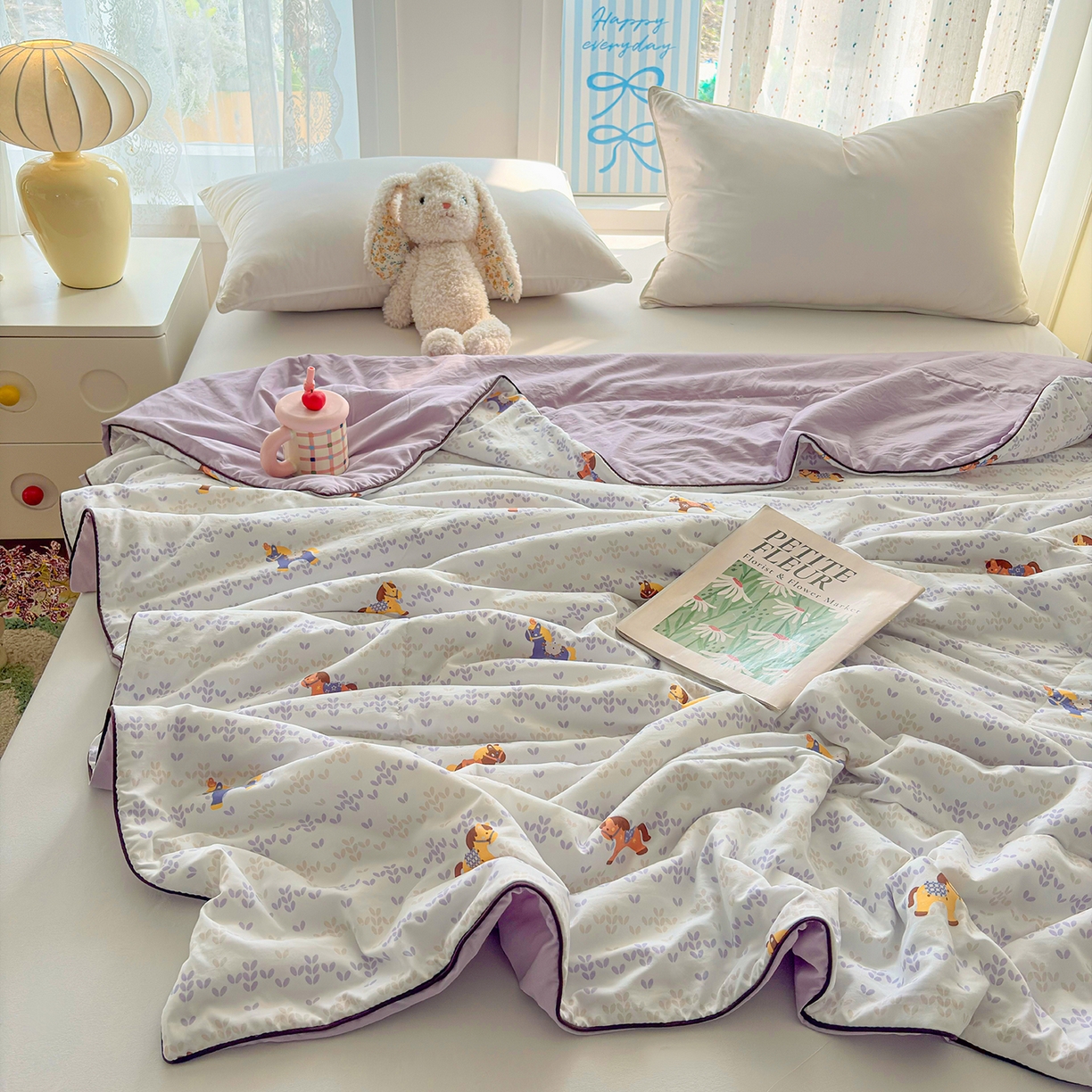 91家纺网 家纺一手货源 找家纺 宜梦家居 2026新款水洗棉皱皱纱夏被夏凉被空调被 马到成功