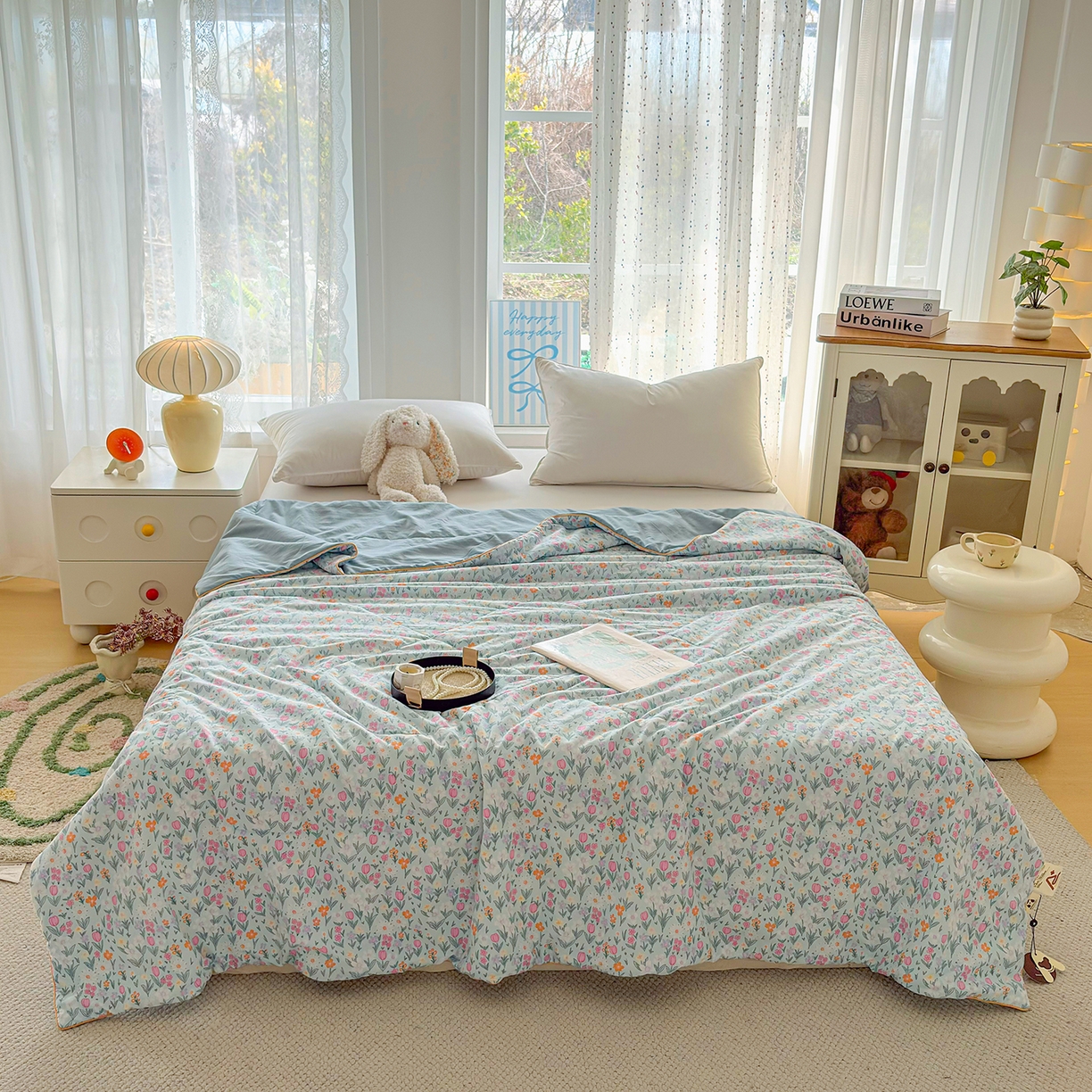 91家纺网 家纺一手货源 找家纺 （总）宜梦家居 2026新款水洗棉皱皱纱夏被夏凉被空调被