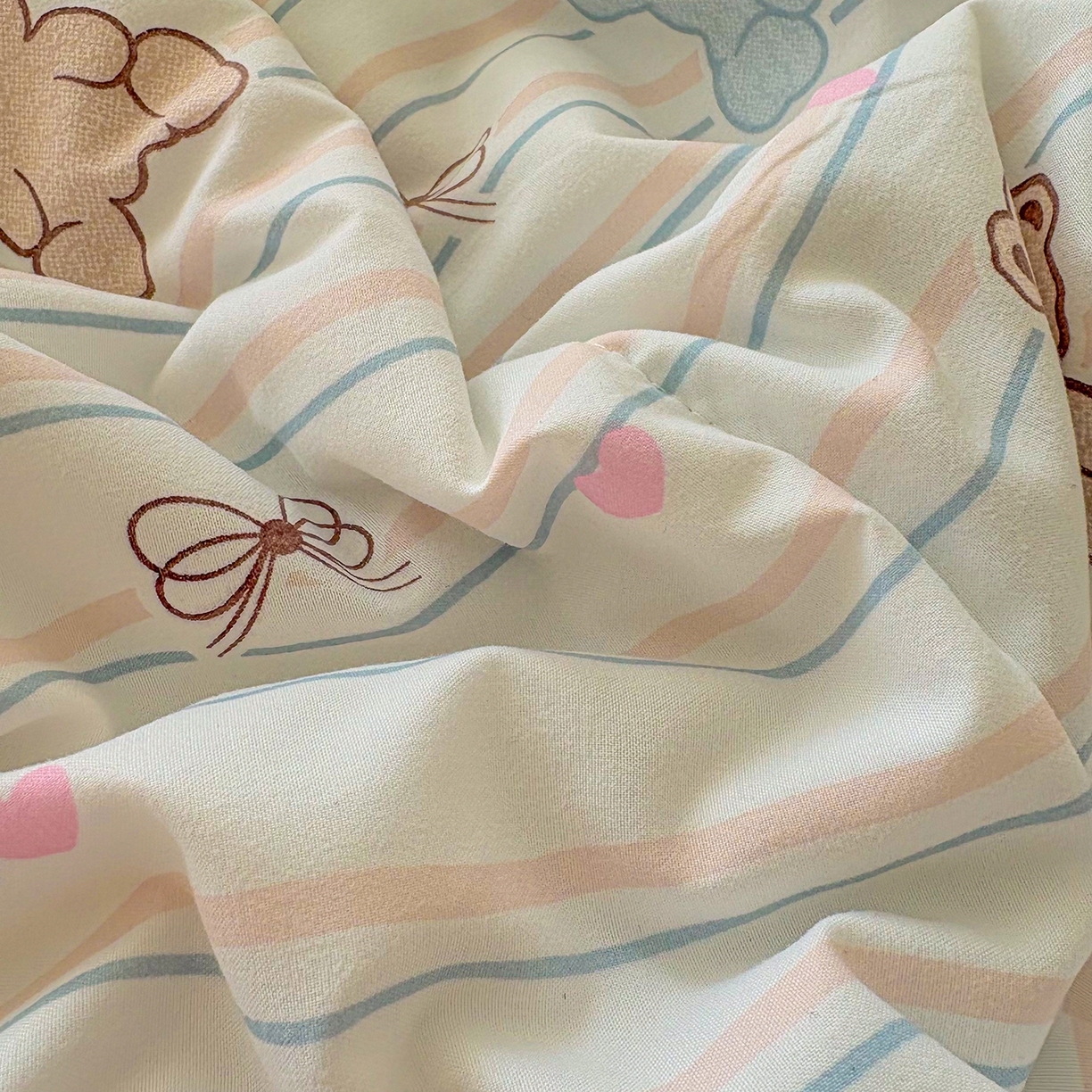 91家纺网 家纺一手货源 找家纺 宜梦家居 2026新款水洗棉皱皱纱夏被夏凉被空调被 甜美可爱