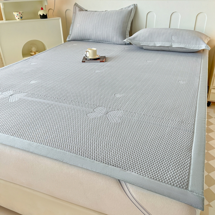 91家纺网 家纺一手货源 找家纺 月茶家纺 2026春夏新款A类凉豆豆凉感席凉席席子-冰蝶 冰蝶-灰色