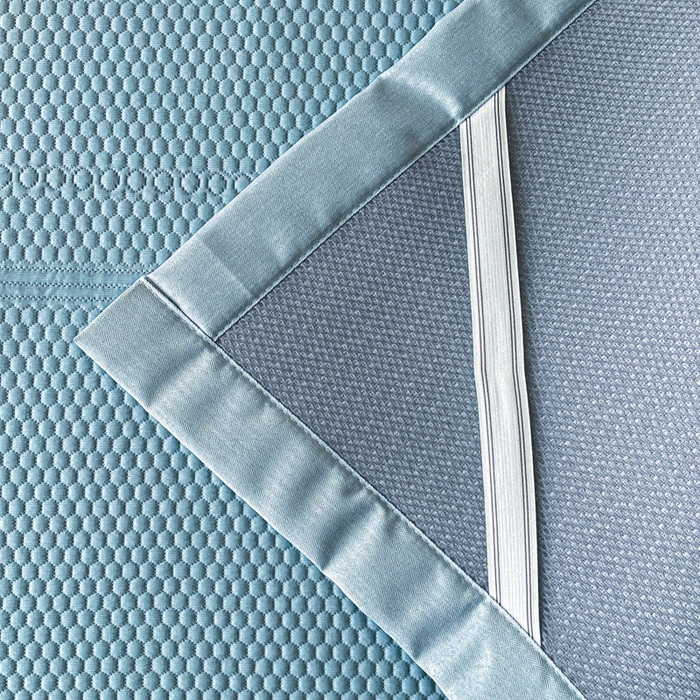 91家纺网 家纺一手货源 找家纺 月茶家纺 2026春夏新款A类凉豆豆凉感席凉席席子-冰蝶 几何蝶-蓝色