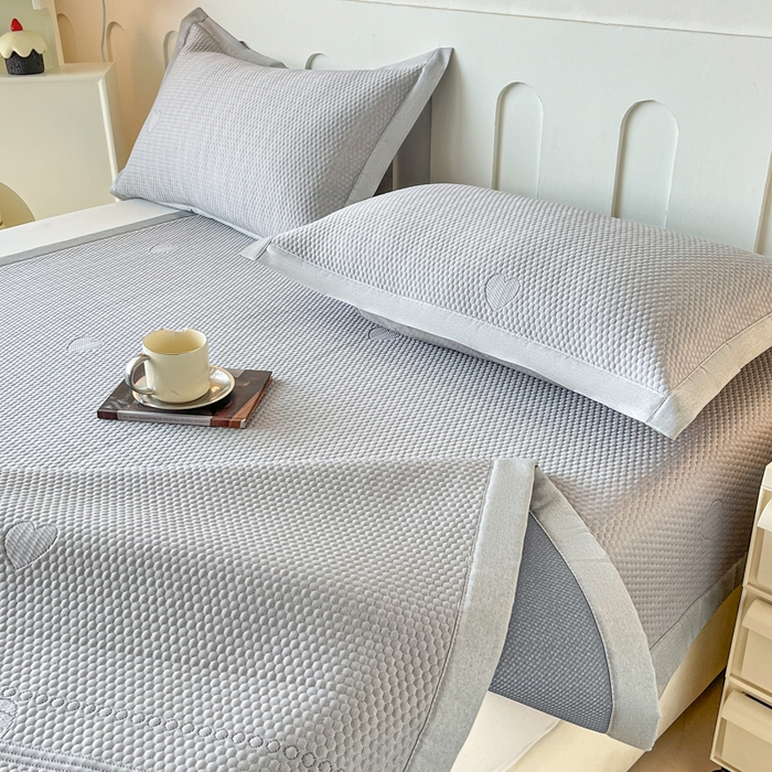 91家纺网 家纺一手货源 找家纺 月茶家纺 2026春夏新款A类凉豆豆凉感席凉席席子-冰蝶 冰蝶-灰色