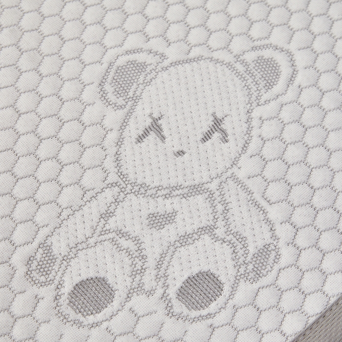 91家纺网 家纺一手货源 找家纺 翎盈家纺 2026新款夏季卡通凉感冰豆豆枕巾可水洗枕头巾单枕巾枕巾单件 小熊灰